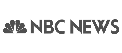 NBC News logo in black and white, featuring a stylized peacock emblem beside the text.