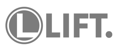 Logo of Lift with a stylized 'L' inside a circle followed by the text 'LIFT.' in bold, monochrome design.