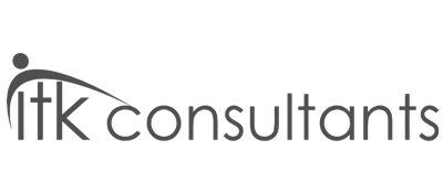 Logo of ITK Consultants featuring a stylized design and modern typography.